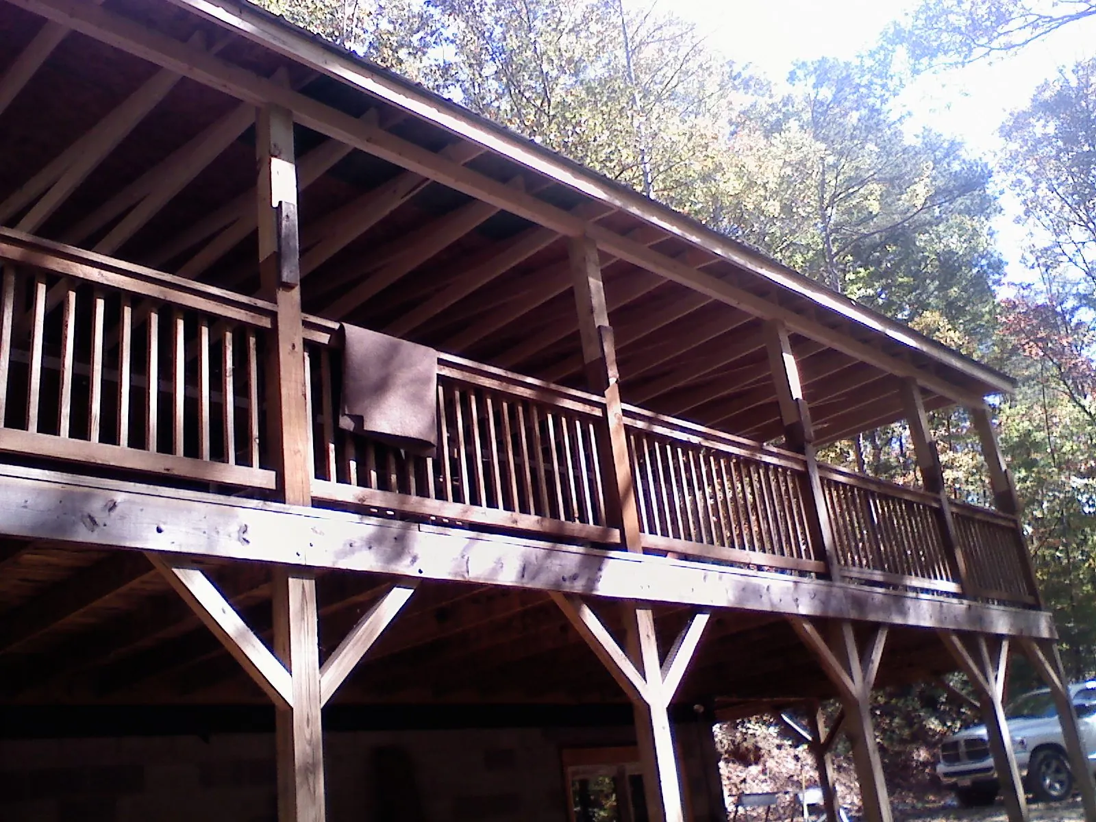 Timber framing under a new elevated porch and deck — Roof Leak Repair in Canon by Roofing Brothers